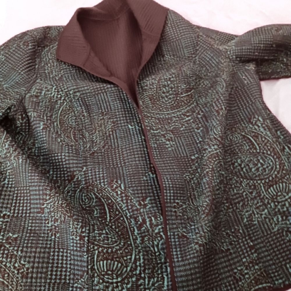 Torquioise and Black Jacket from Lane Bryant size 18